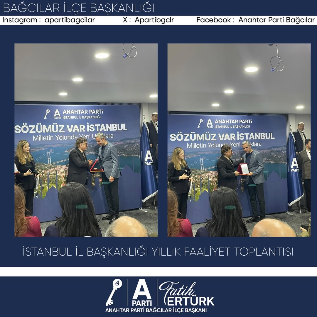 İstanbul İl Başkanlığımız tarafından düzenlenen Yıllık Faaliyet Değerlendirme Toplantısına İlçe Başkan Vekilimiz Salih Aydın, Kadın Kolları Başkanımız Özlem Atar, Gençlik Kolları Başkanımız Gencehan Gürel ve yönetim kurulu üyelerimiz ile birlikte katılım sağladık. - 1